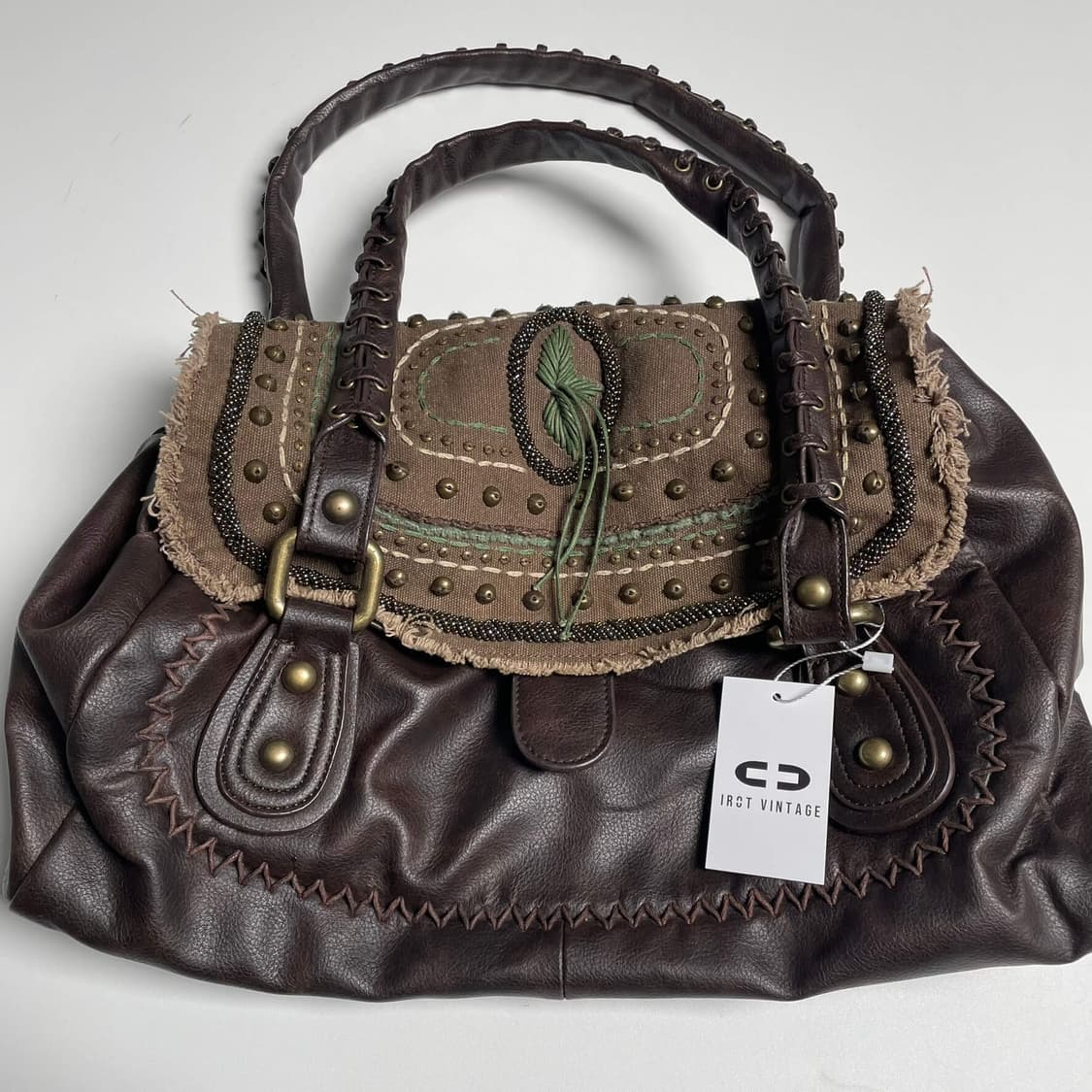 Nicoli 에스닉 커버 레더 백 상품이미지2