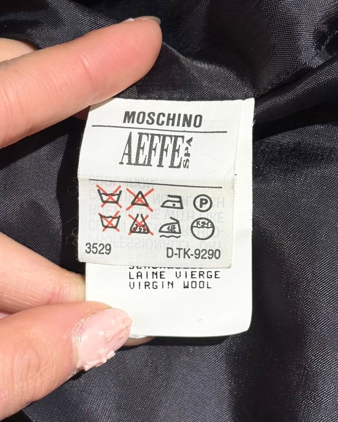 모스키노 칩앤시크 네이비 스트라이프 라나버진울 베스트 상품이미지8