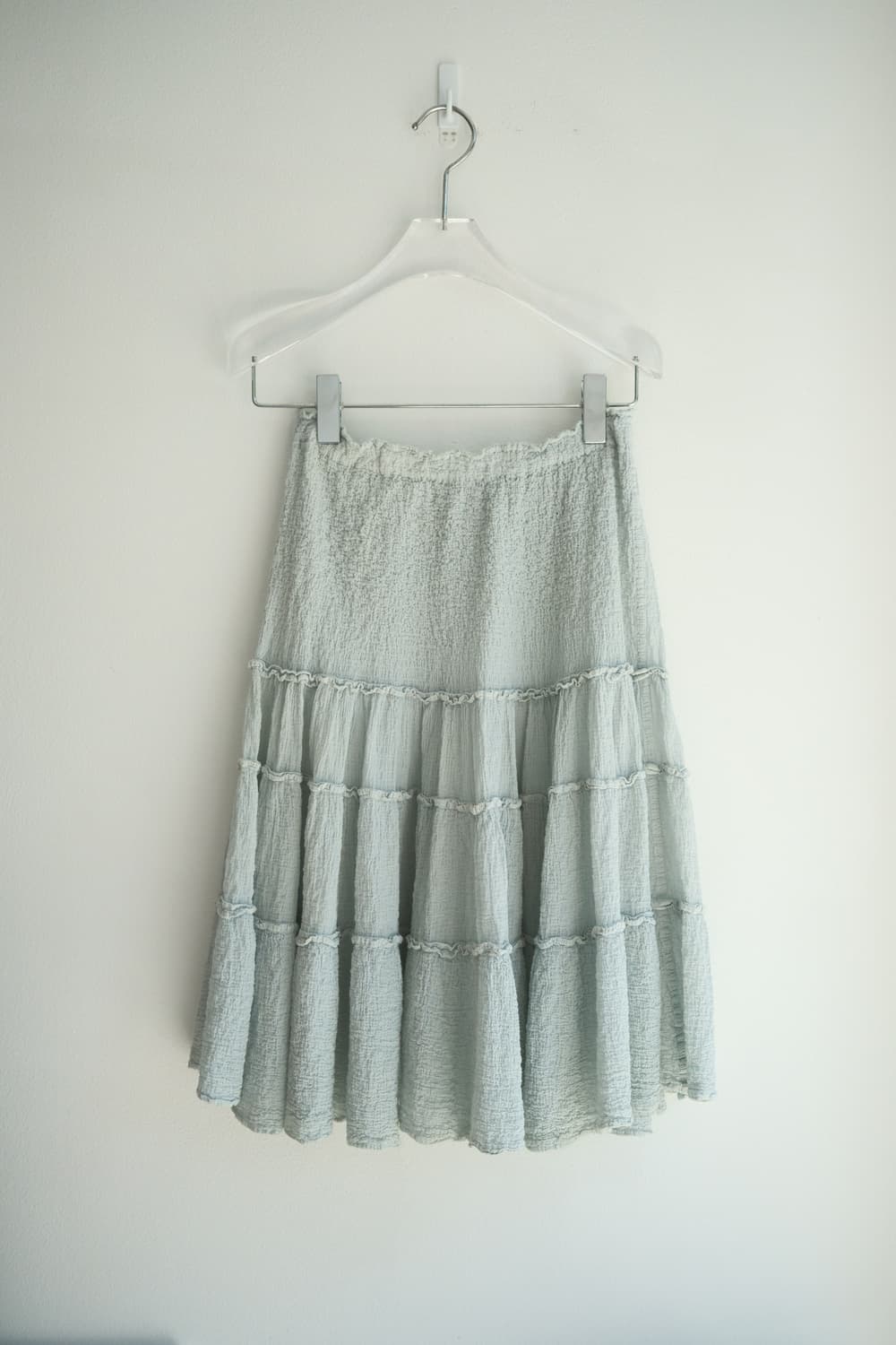 Pale blue cauliflower gather skirt 상품이미지5