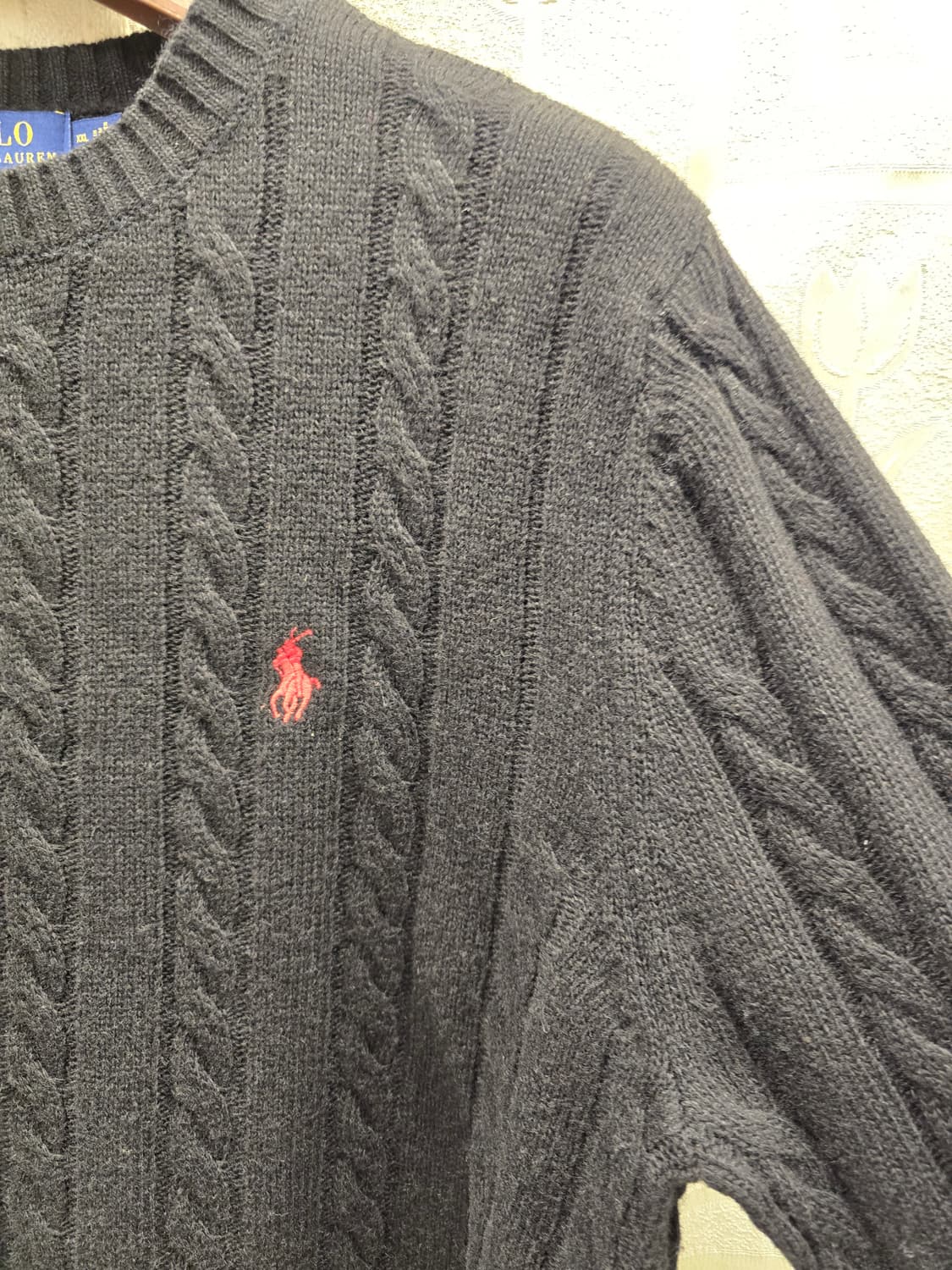 폴로 랄프로렌 케이블 니트 블랙 105~110 상품이미지3