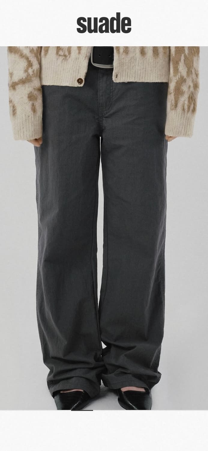 Suade 기명 팬츠 챠콜 S 상품이미지4