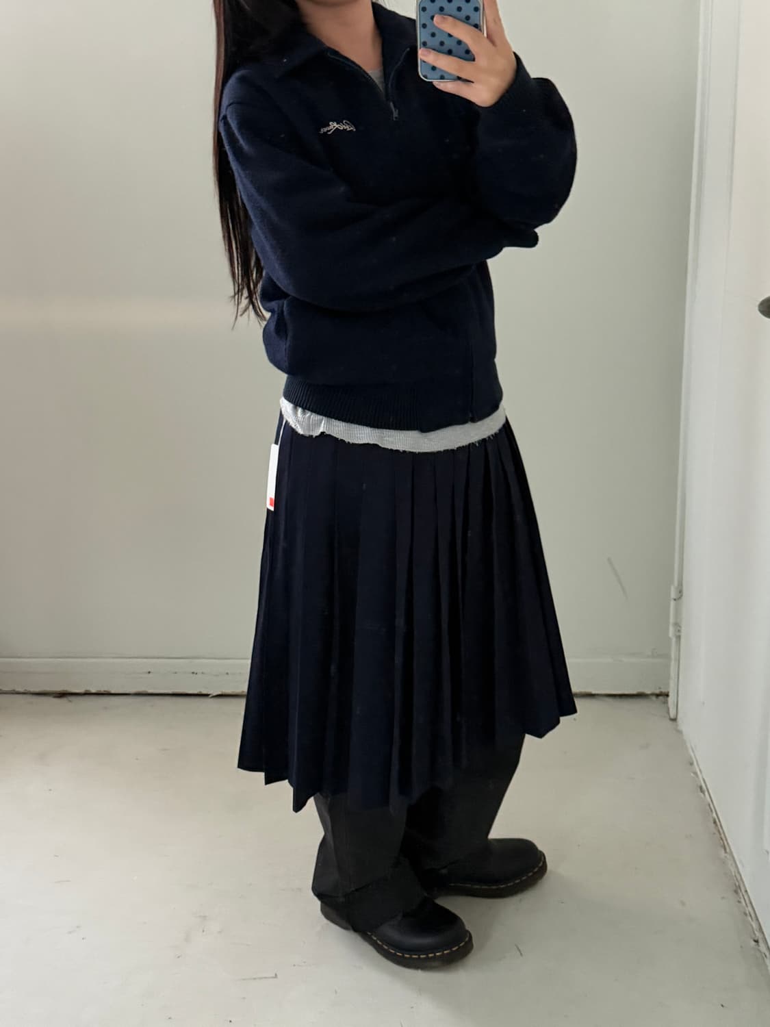 일본빈티지 네이비 집업자켓 상품이미지3