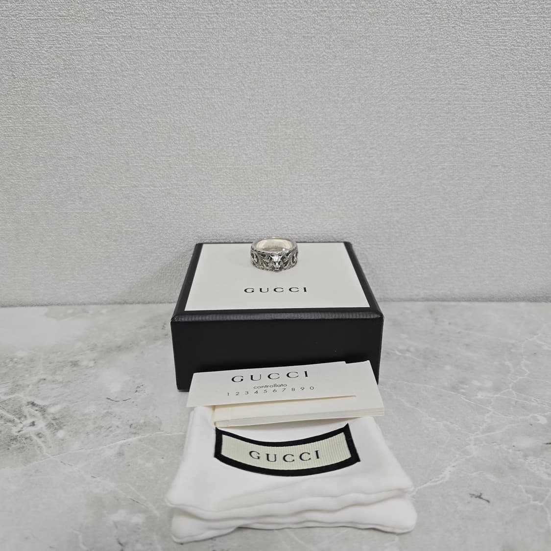 구찌 펠린 헤드 링 반지 18호 판매 상품이미지1