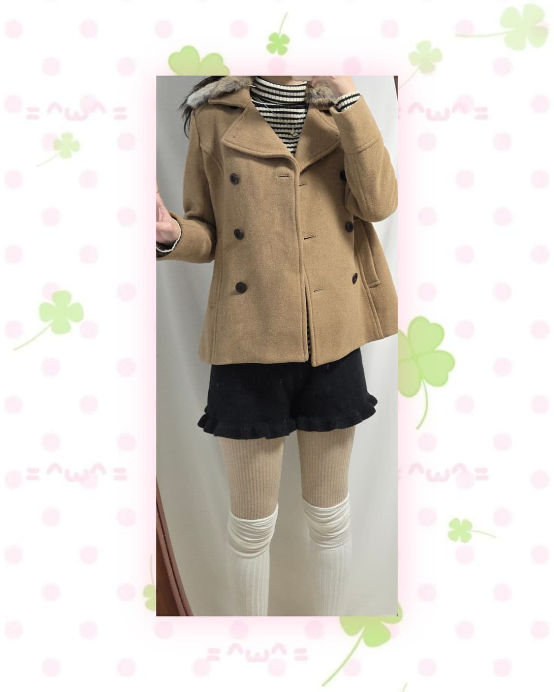 어스뮤직 카멜 울혼방 코트 상품이미지3