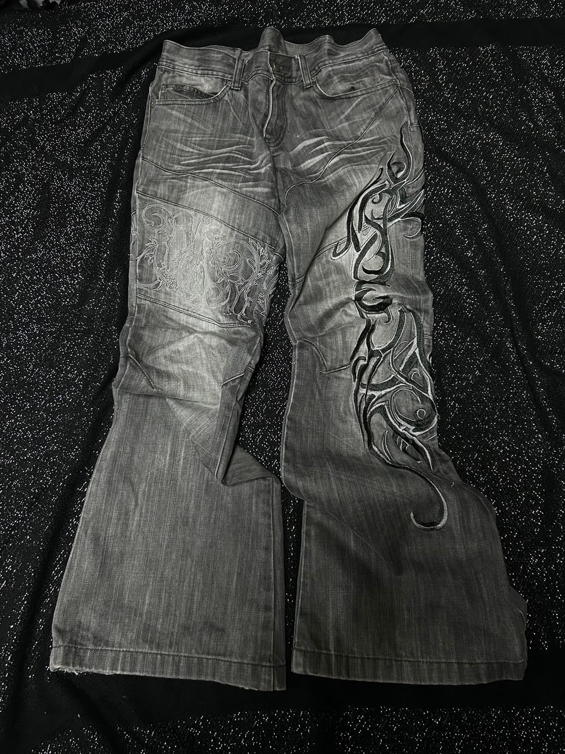 00s tornado mart Tribal bootcut denim  상품이미지1
