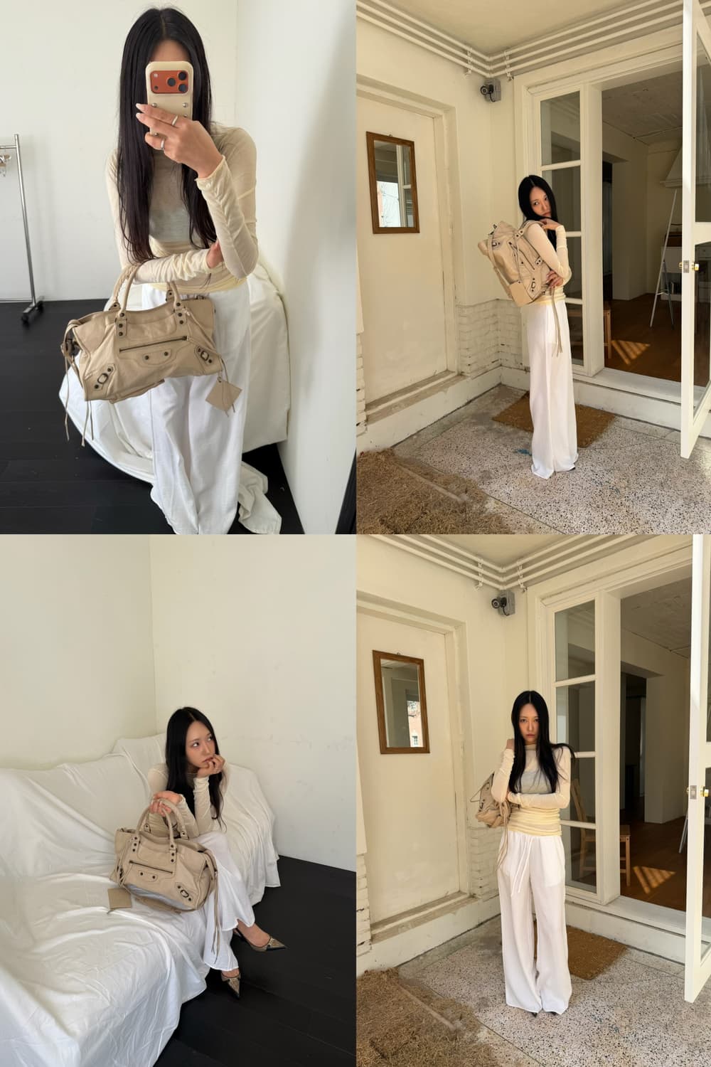 발렌시아가 자이언트 모터백 베이지 상품이미지2