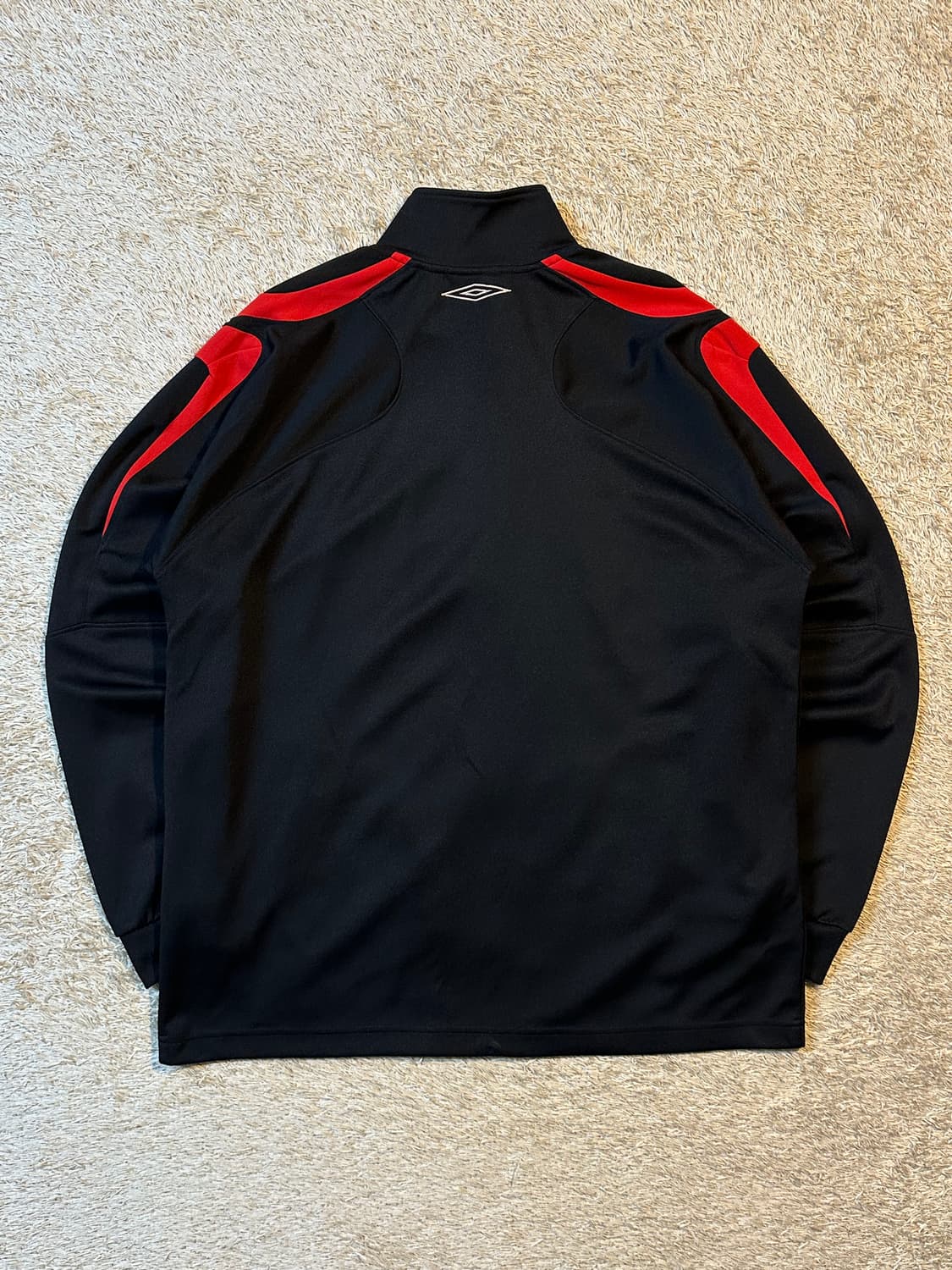 엄브로 UMBRO 올드스쿨 배색 트랙탑 져지 블랙 상품이미지3