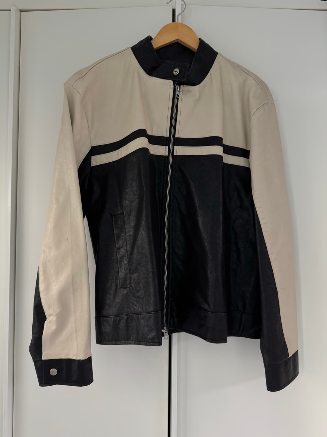 Biker Faux Leather Jacket 상품이미지1