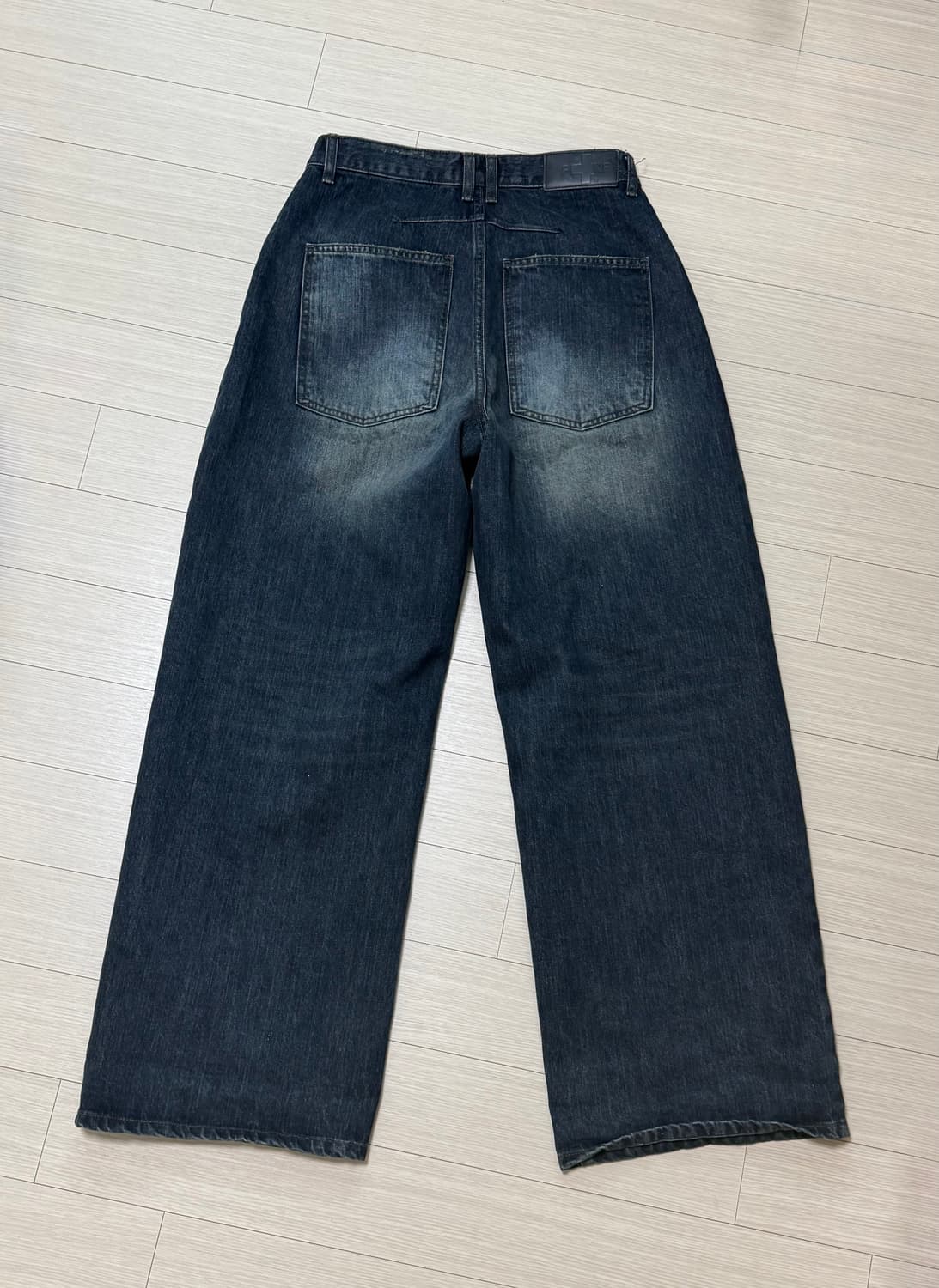 플리즈노팔로우 25 데미지 워싱 와이드 데님 상품이미지4