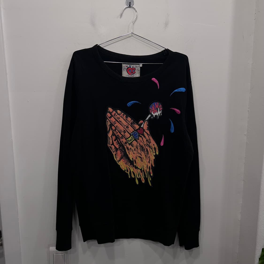 만지 시그니처 디자인 로고 코튼 맨투맨 상품이미지2