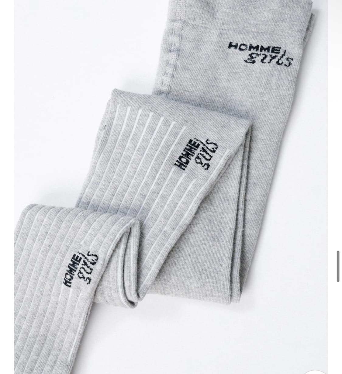 HOMME GIRLS 옴므걸스  HG 로고 타이즈 스타킹 그레이 상품이미지1