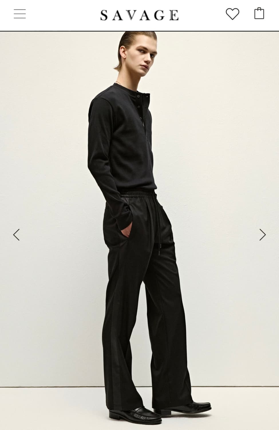 새상품) 세비지 사틴 스트링 팬츠 L 상품이미지2