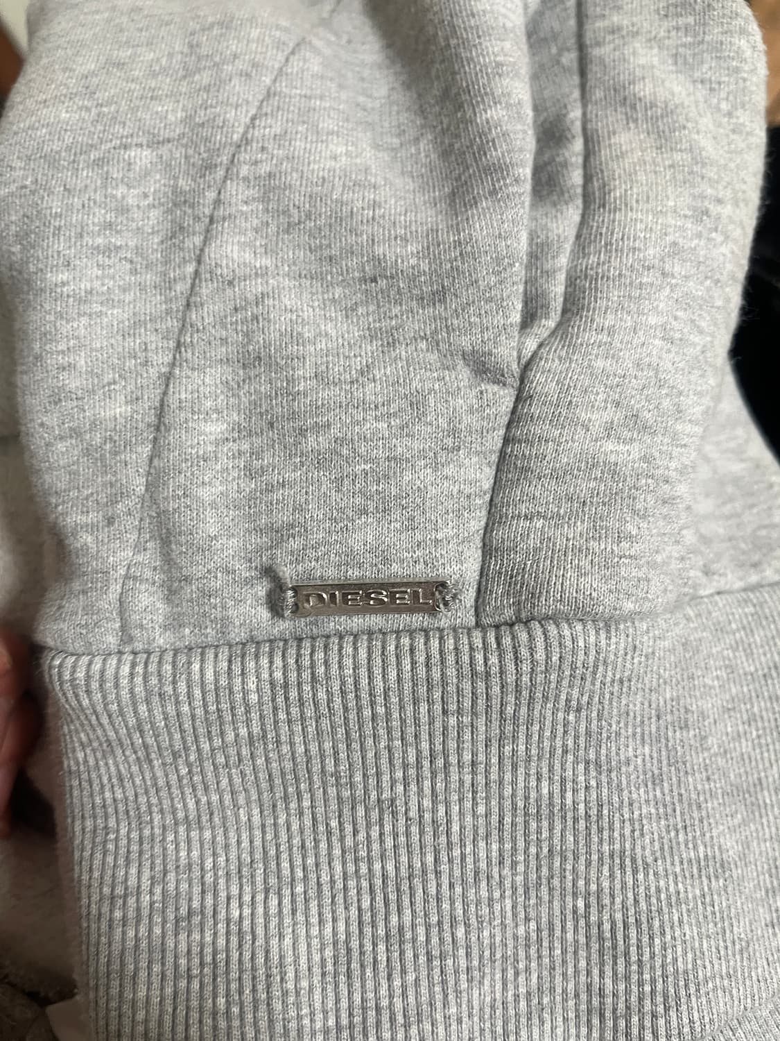 디젤 머슬핏 풀지퍼 후드집업 그레이 상품이미지4