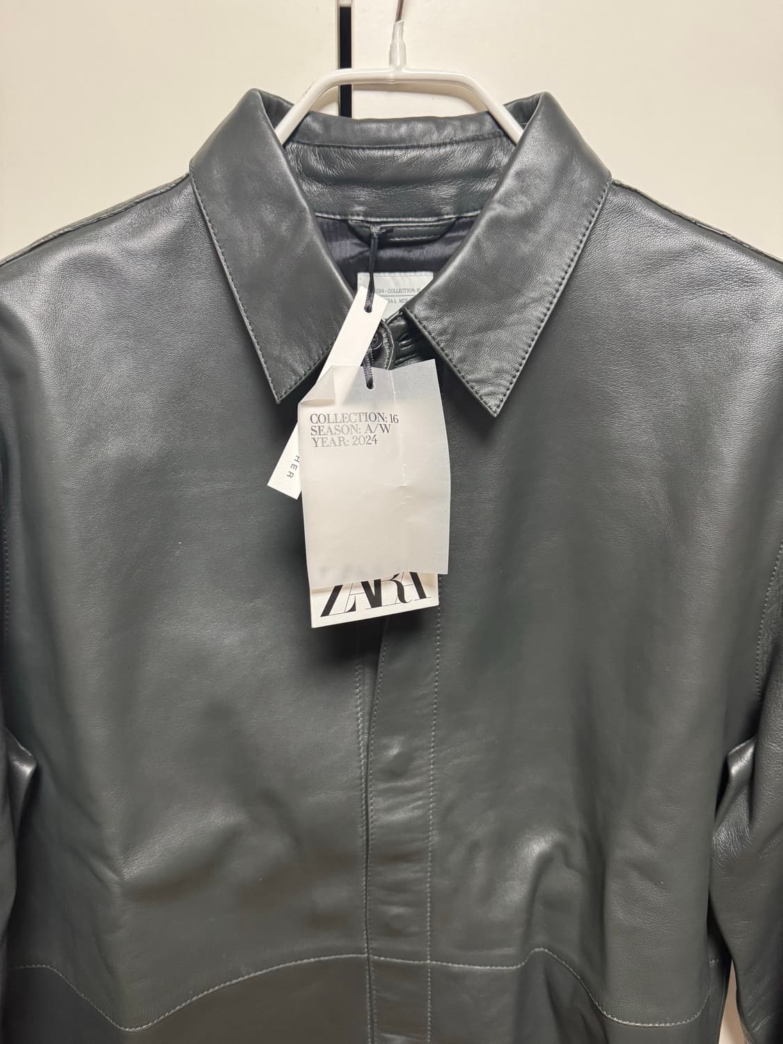 자라 리미티드 에디션 레더 셔츠 가죽 셔츠 L 상품이미지4