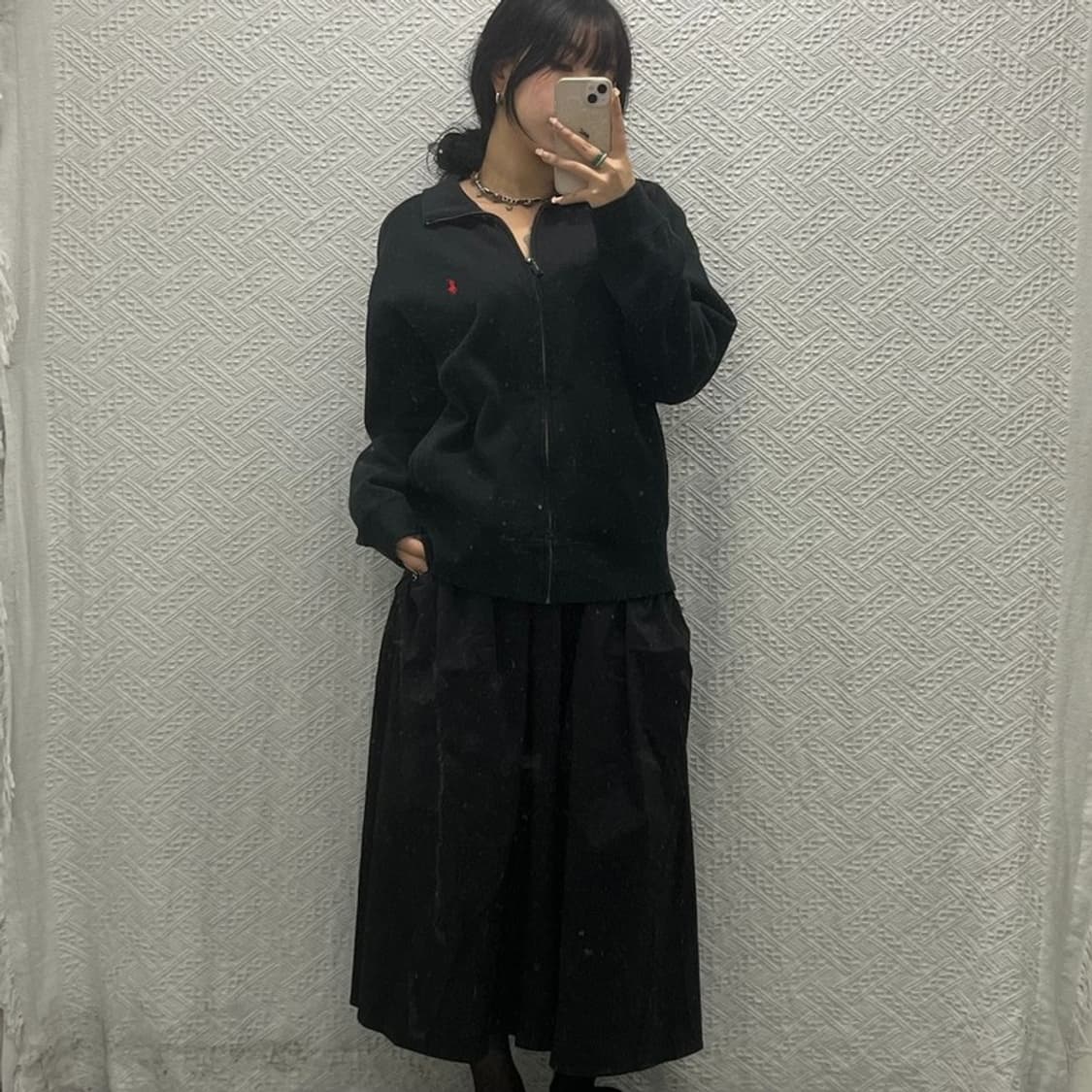 폴로 랄프로렌 자수로고 오버핏 코튼 니트 집업 가디건 105 C06384 상품이미지1