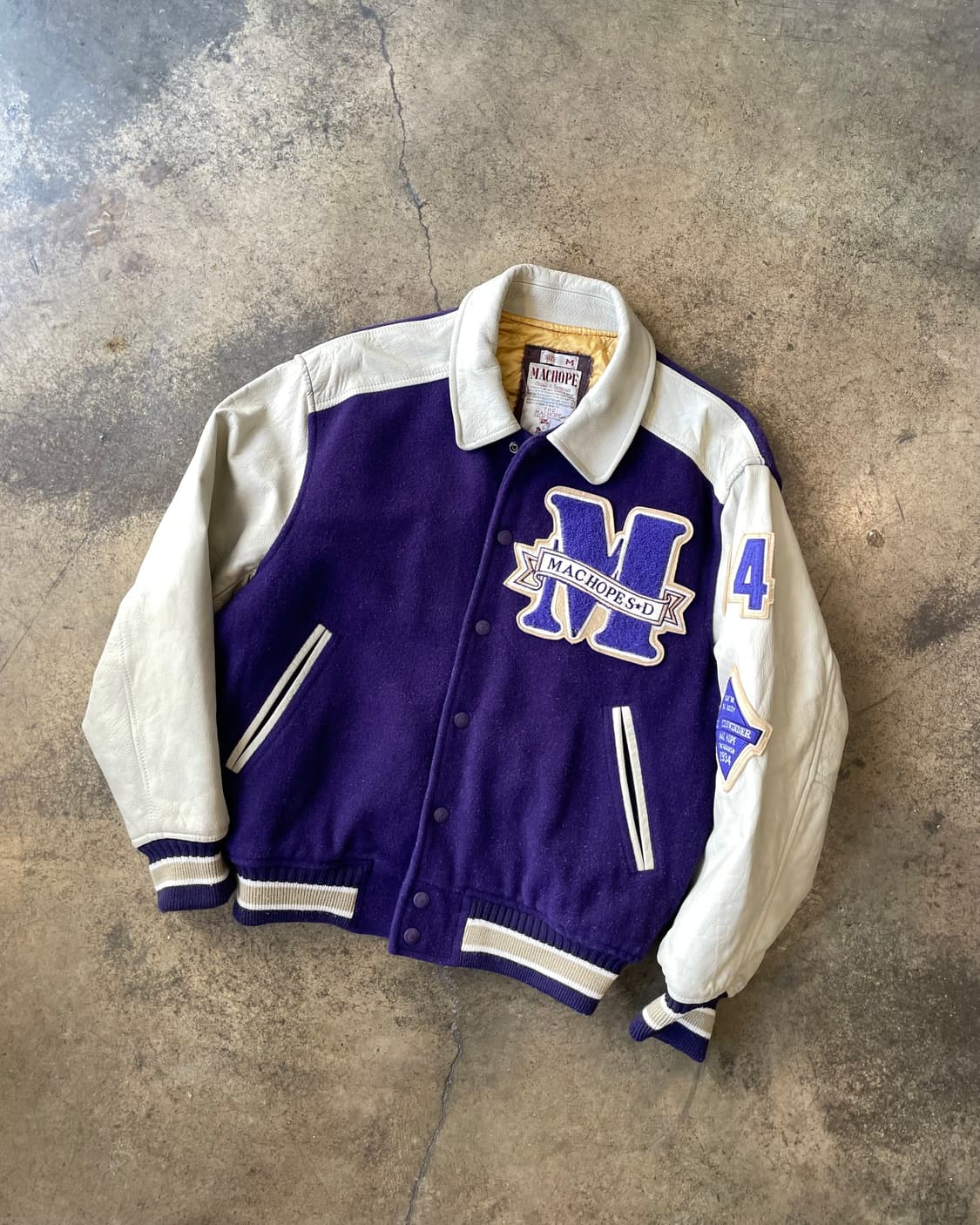 90‘s Machope Wool & Leather varsity jkt 상품이미지1