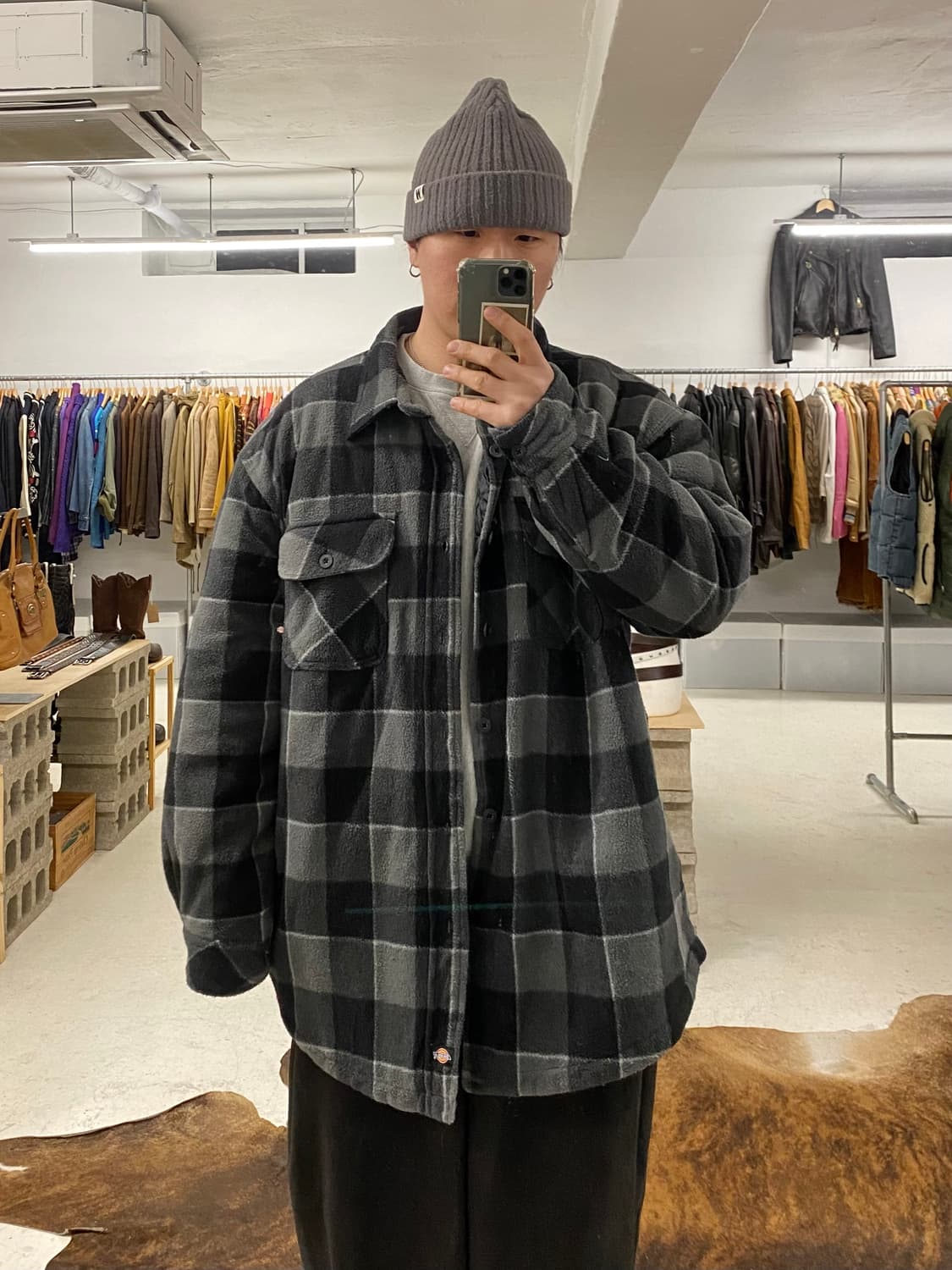 DICKIES fleece shirts jacket 디키즈 체크 후리스 상품이미지8