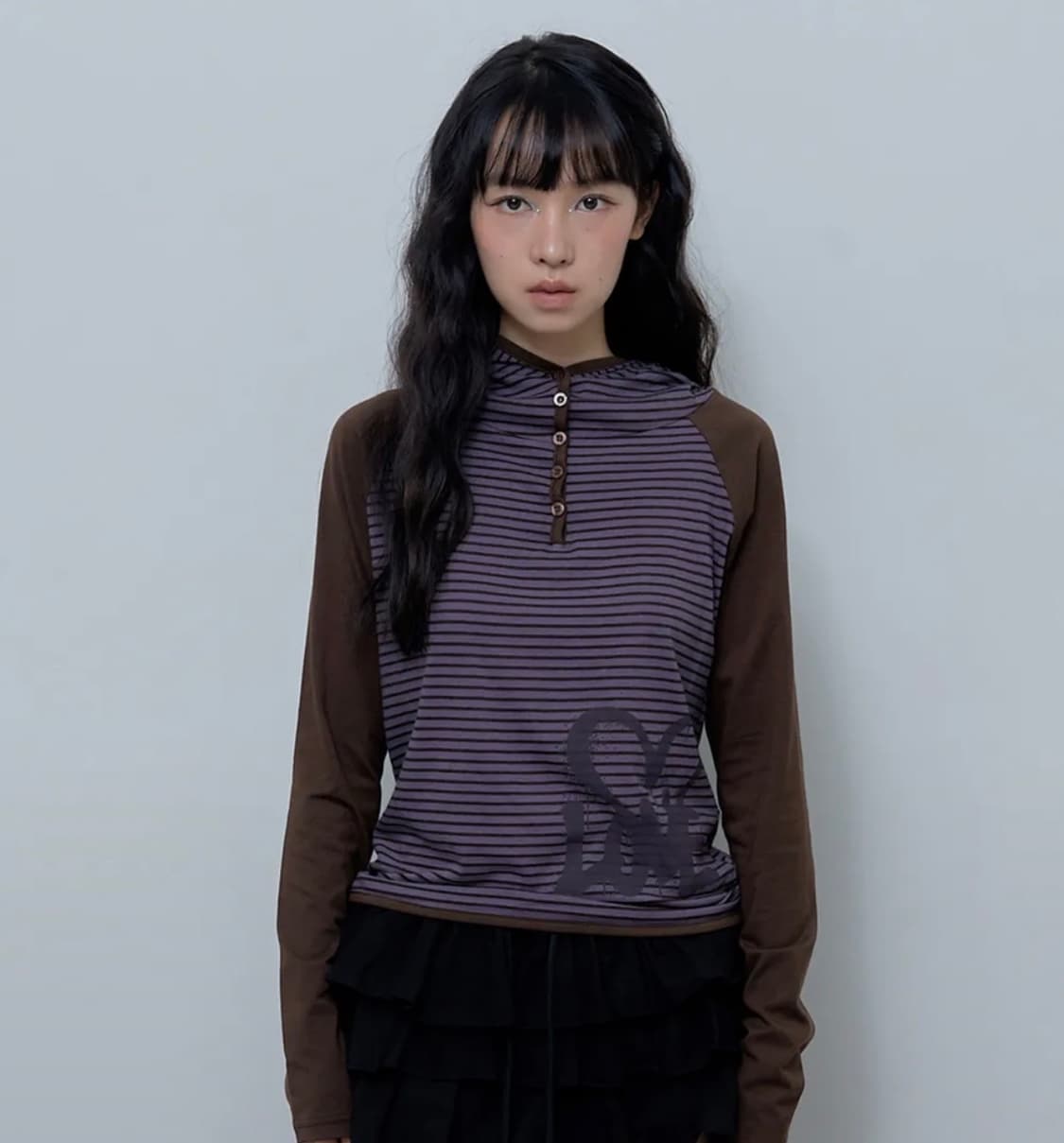 팬시클럽 러브 스트라이프 후드 상품이미지1