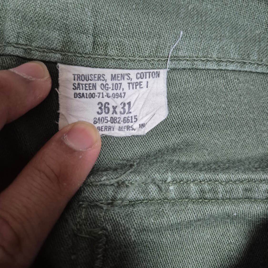 70's US ARMY OG 107 퍼티그 팬츠 상품이미지4