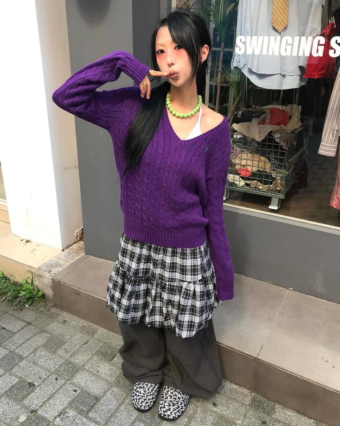 Polo Purple Knit 상품이미지1