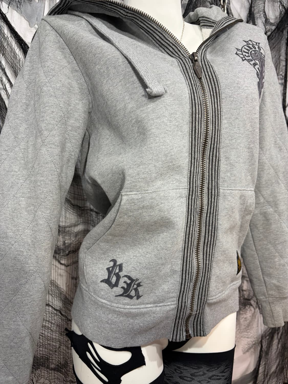 BUCKAROO gray Quilting Hoodie Zip up 상품이미지7