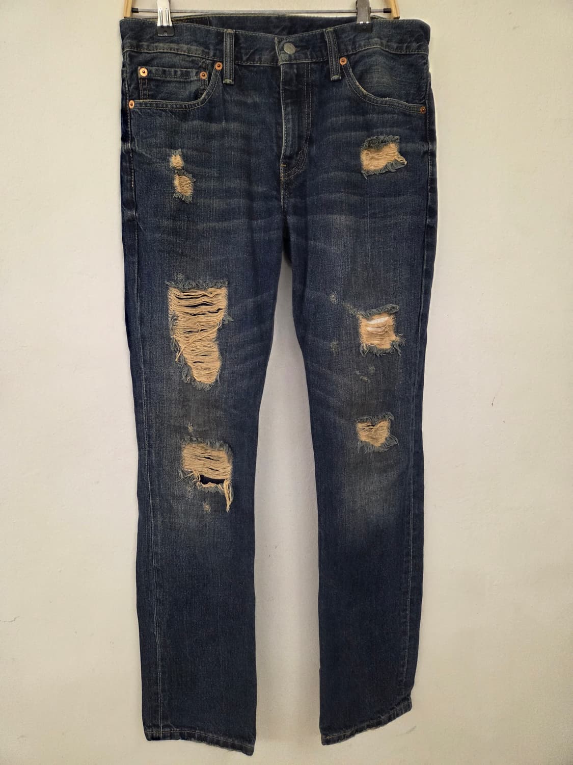 리바이스 511 데미지 워싱 청바지 상품이미지1