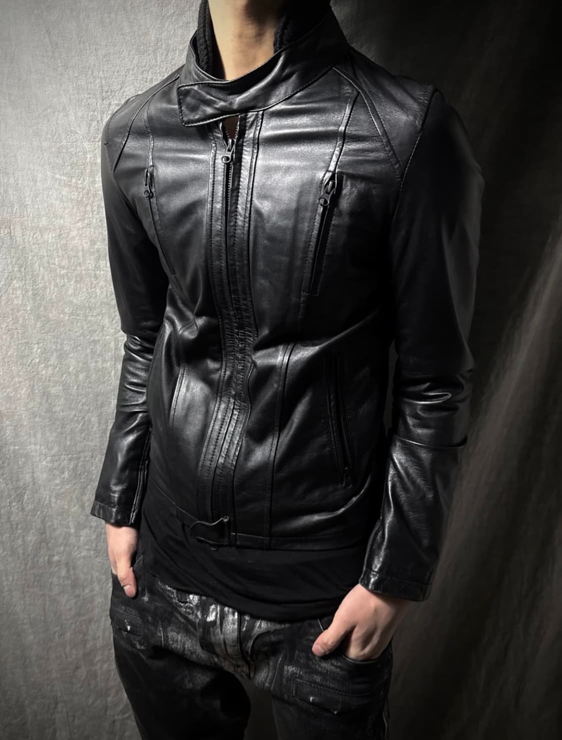 Japanese vintage LHP Leather jacket 상품이미지1