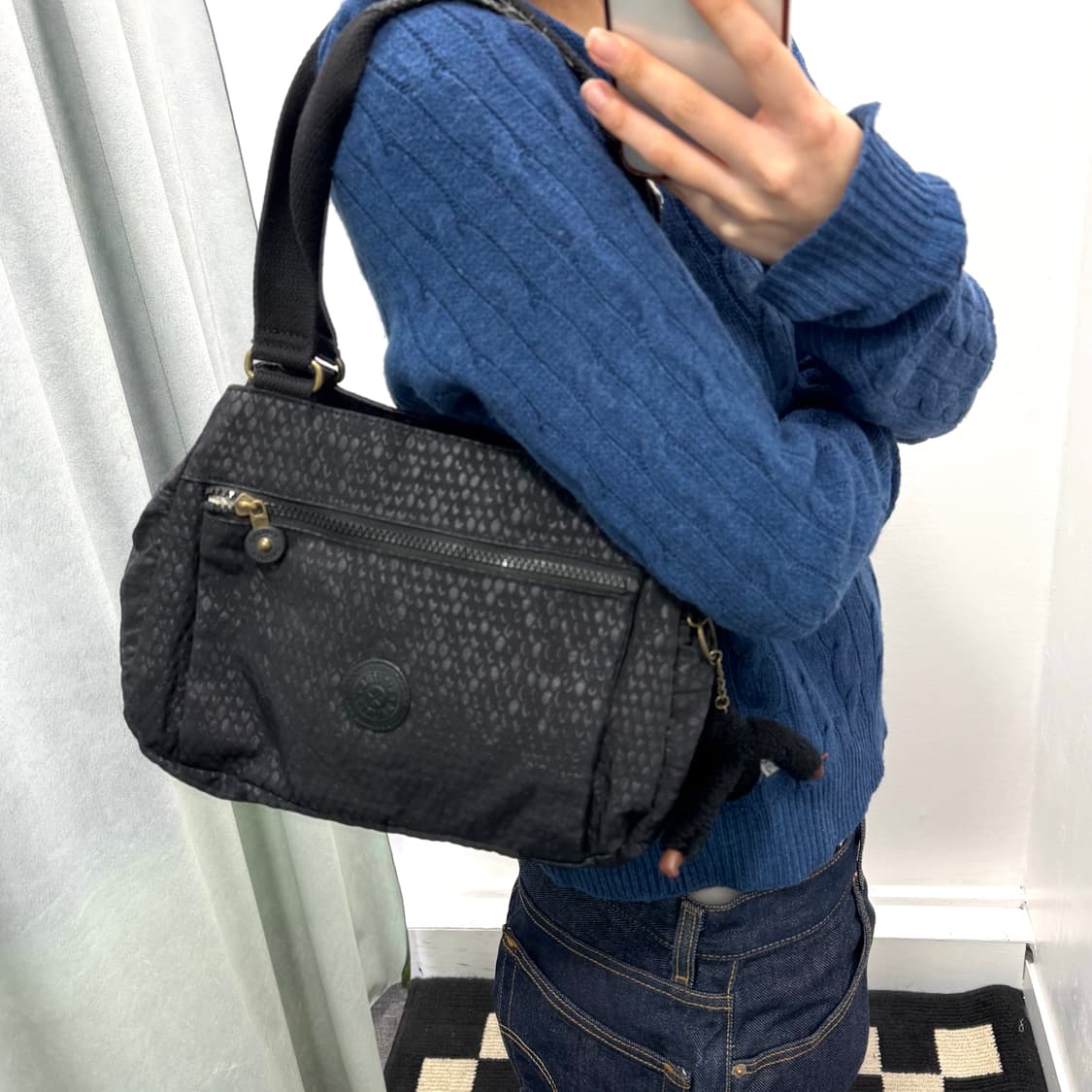 키플링 블랙 파이톤 백 상품이미지1