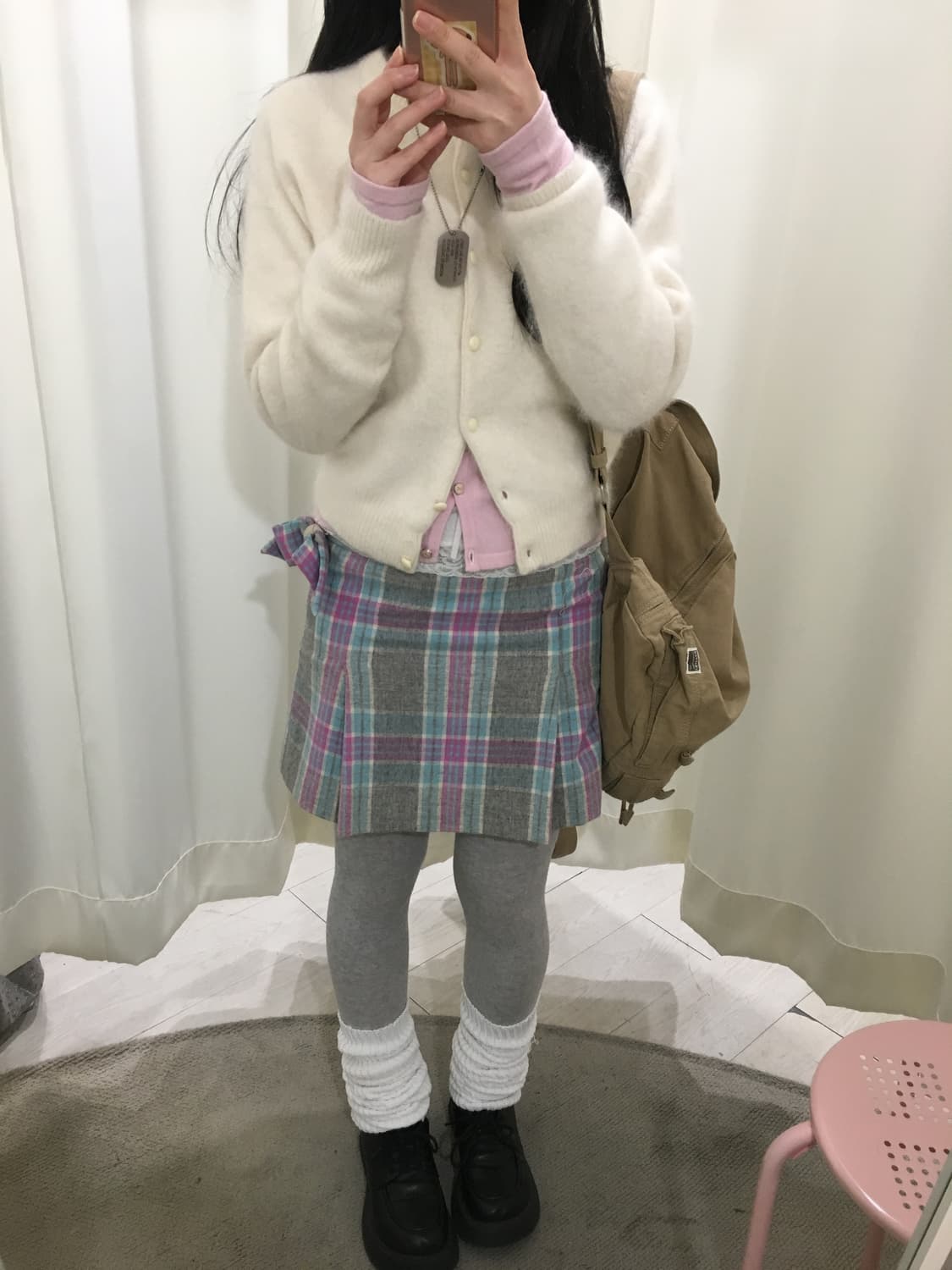 Barbie y2k ribbon check skirt 상품이미지3