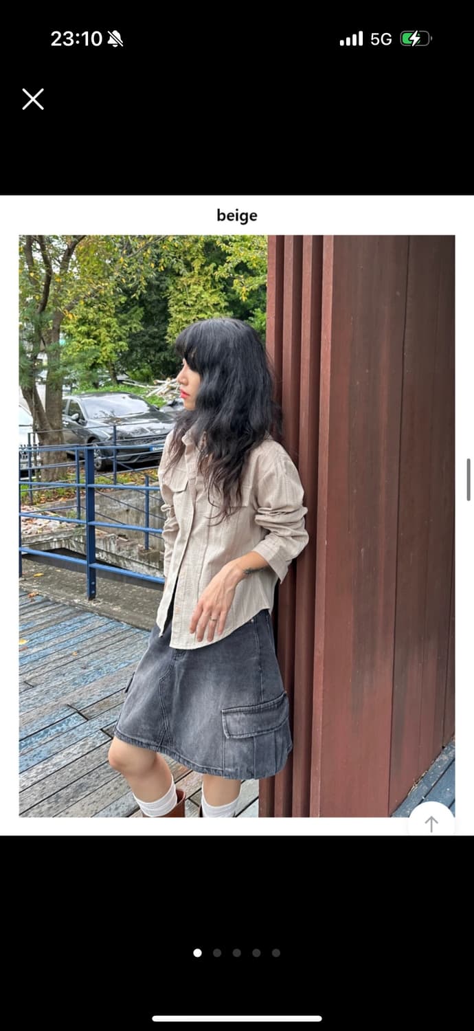 신시 빈티지 웨스턴 셔츠 (베이지) 상품이미지1