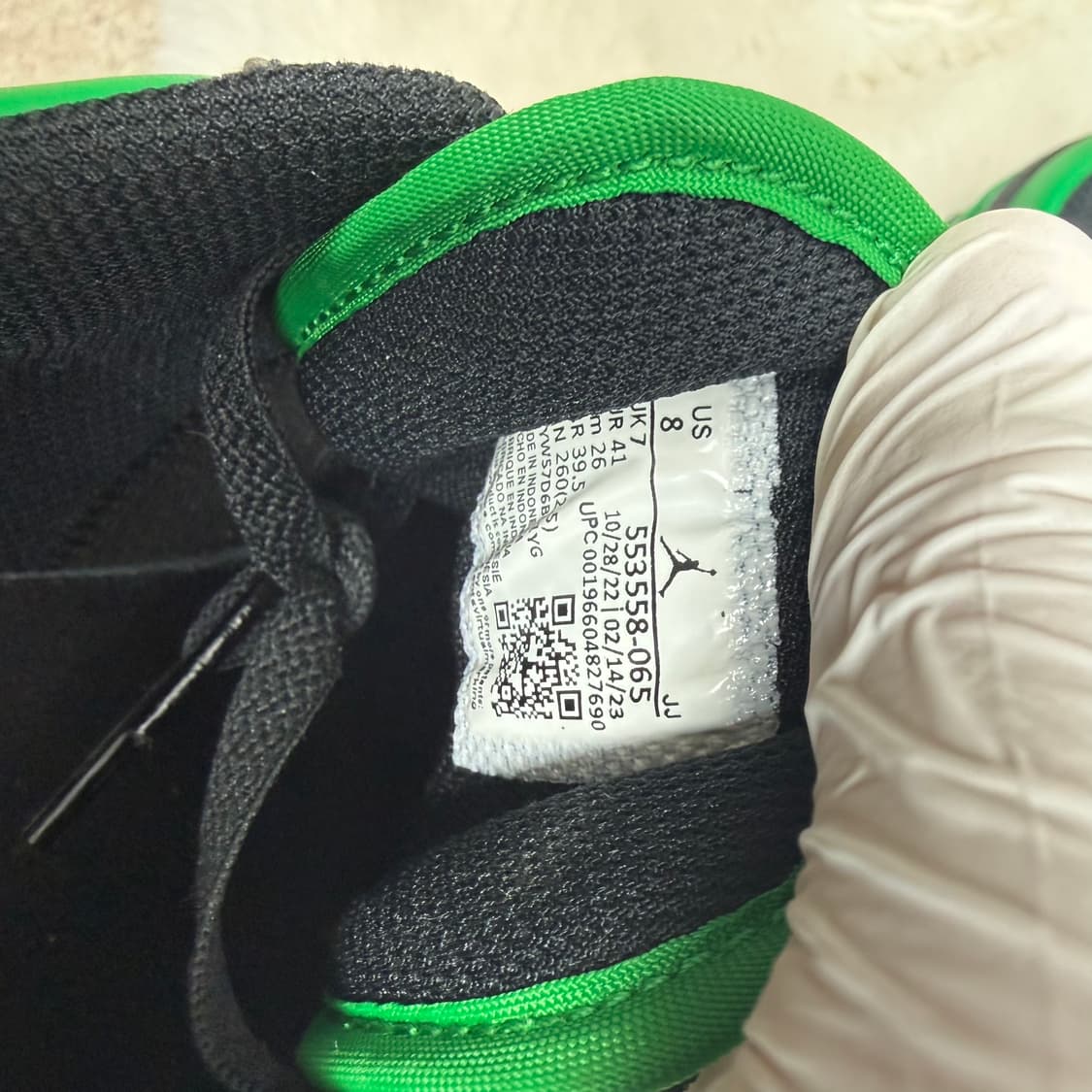 (260) 나이키 에어조던1 로우 럭키그린 상품이미지6