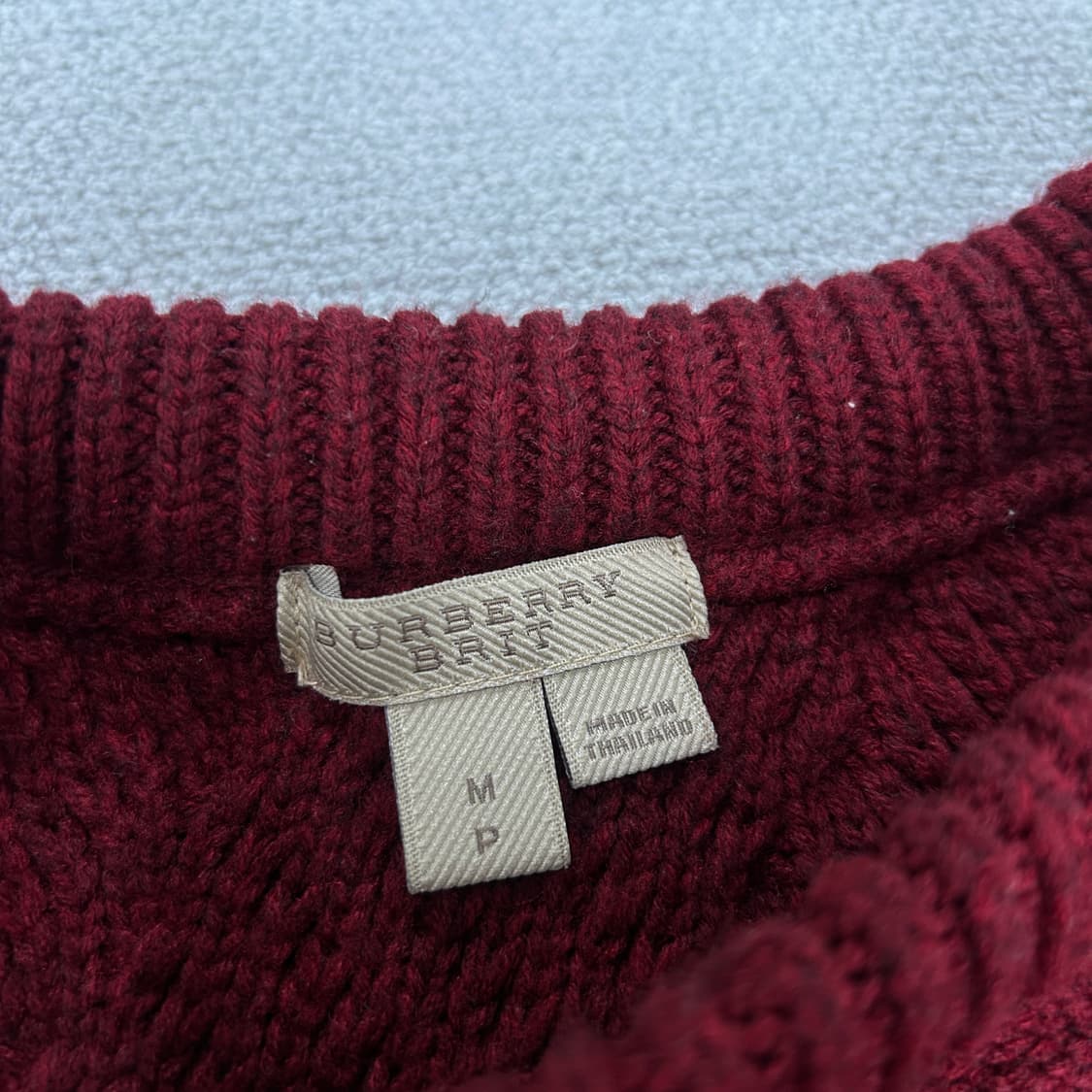 버버리 버건디 니트 상품이미지2