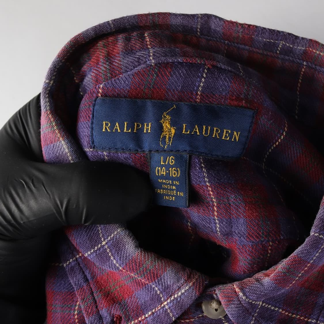 폴로 랄프로렌 보이즈 체크 셔츠 L 14-16 상품이미지5