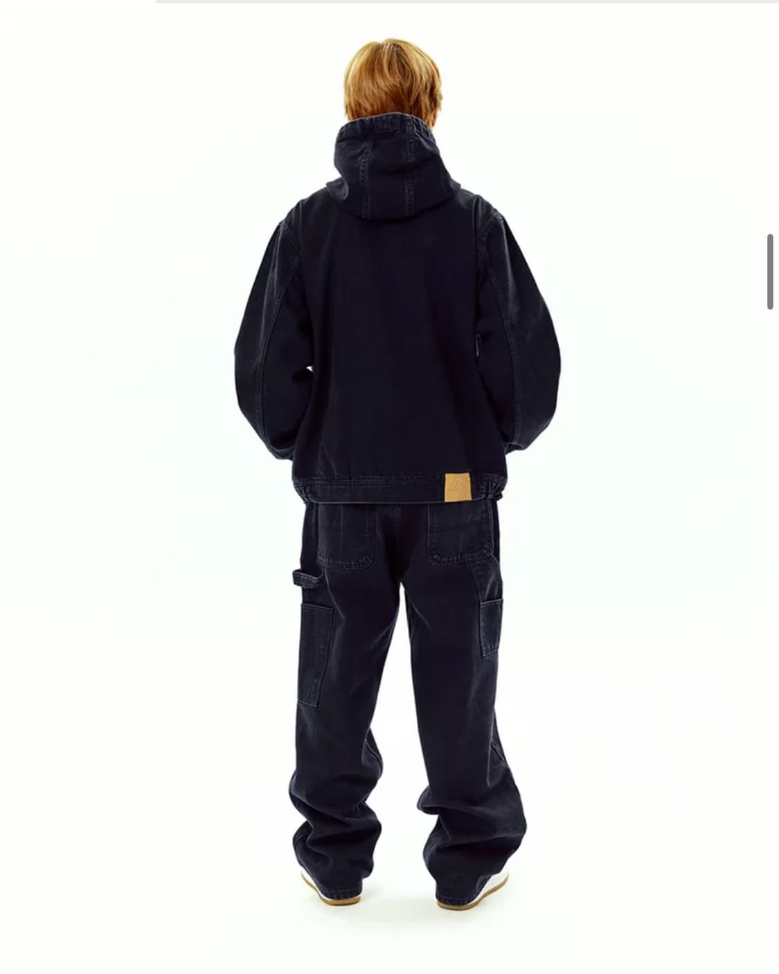 W DENIM WORK PANTS (BLACK) 상품이미지1