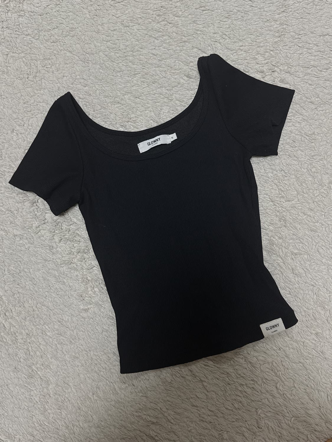 글로니 G CLASSIC RIB TEE (BLACK) 상품이미지1
