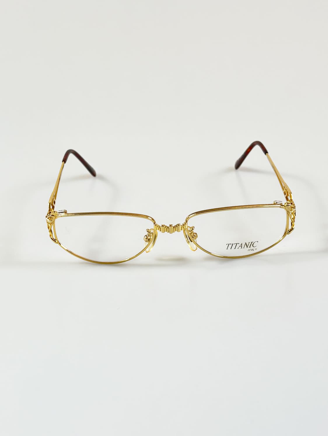 90s 이태리제 TITANIC 골드 필리그리 프레임 빈티지 안경 상품이미지2