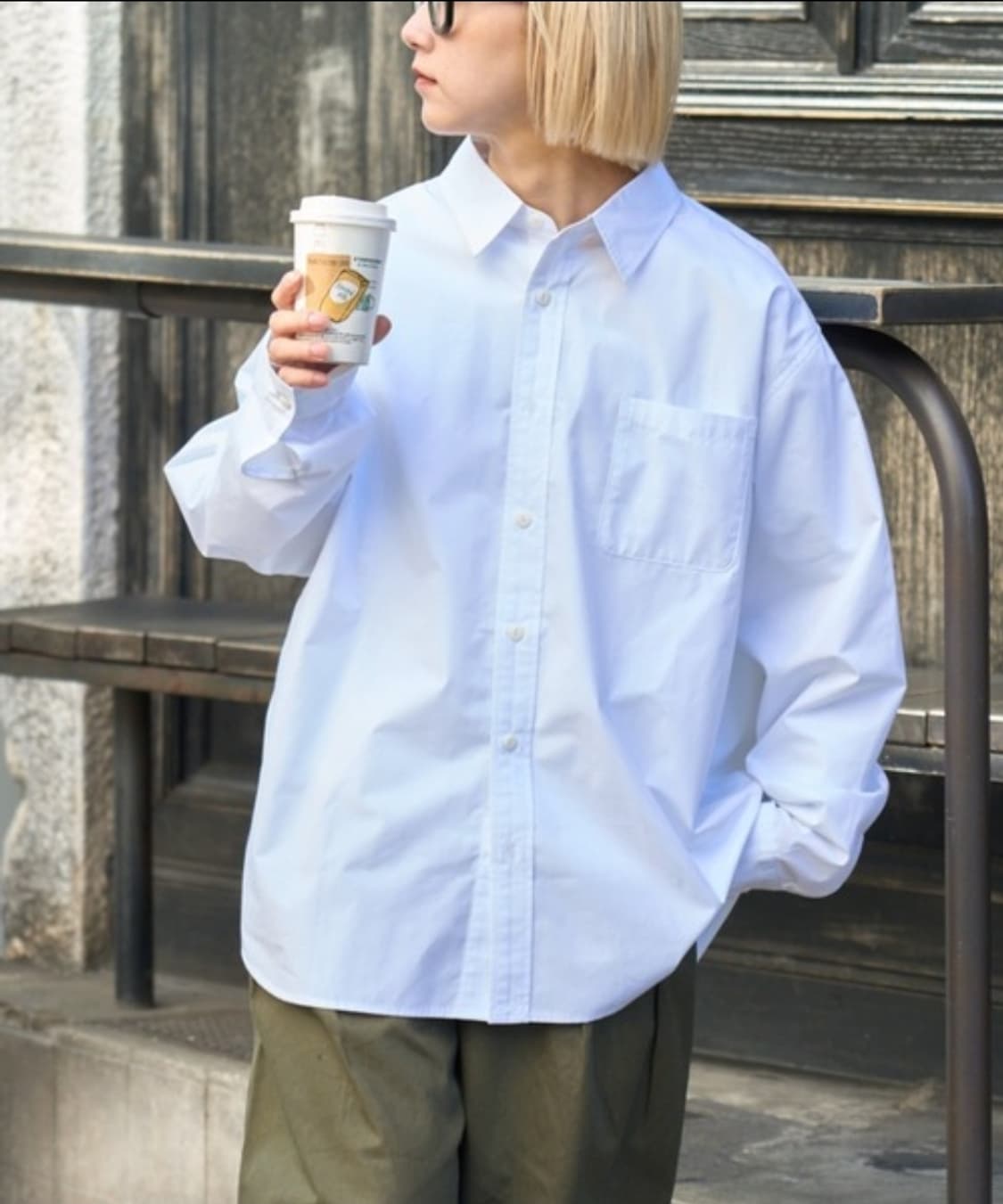 차오패닉 빅 실루엣 와셔 코튼 브로드 셔츠 상품이미지7