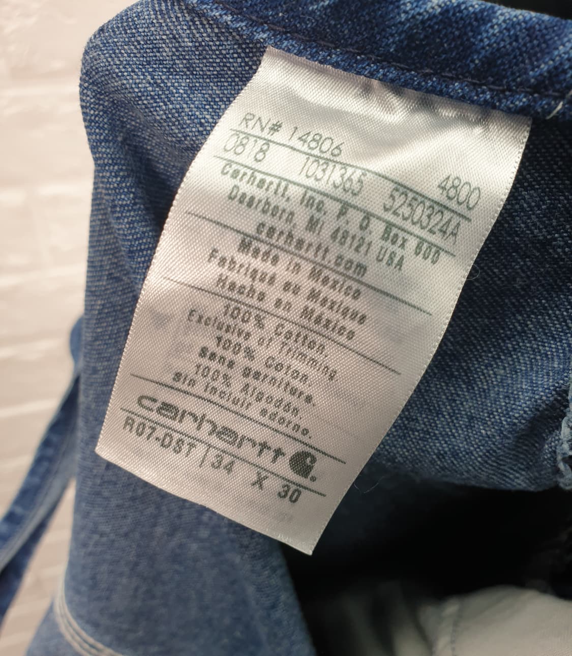 칼하트  데님 오버롤 상품이미지5