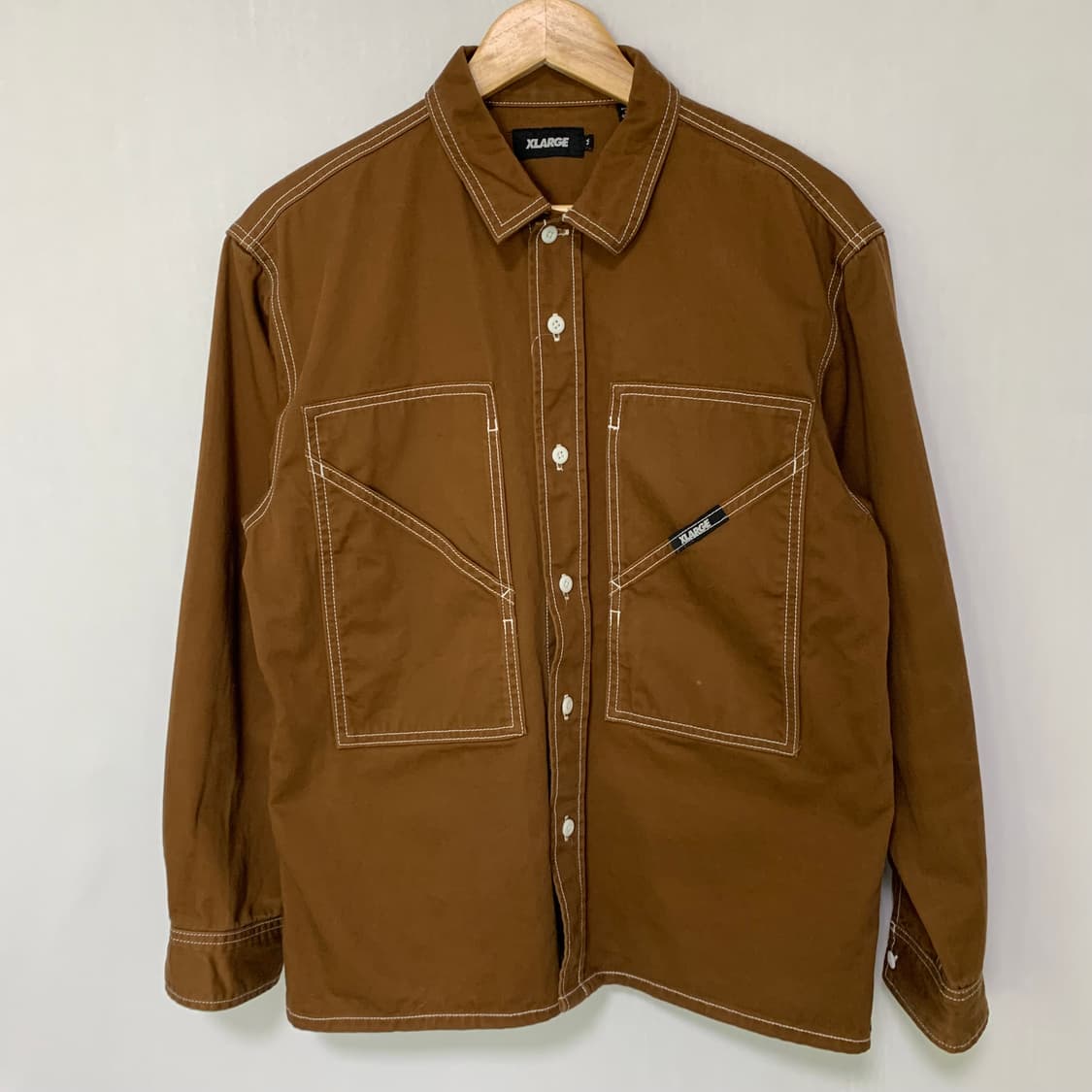 XLARGE 엑스라지 브라운 스티치 셔츠 자켓 스트릿 아메카지 00s 상품이미지2