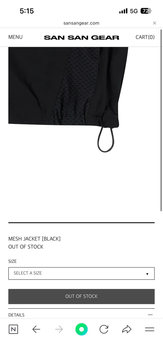 산산기어 메쉬자켓 (3) 미시착 새상품 상품이미지6