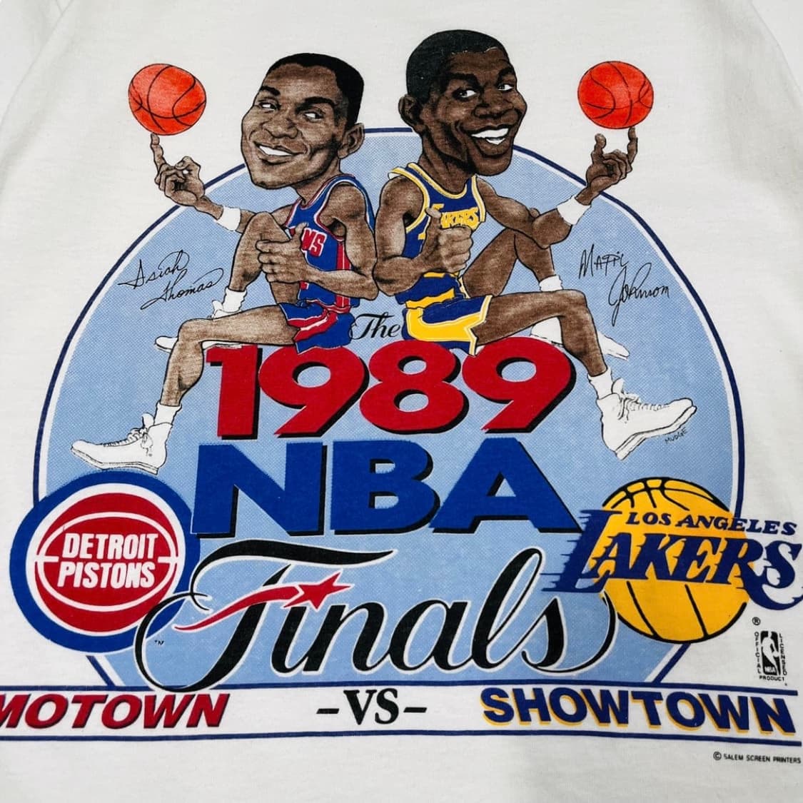 NBA 1989s 덩크 결승전 빈티지 반팔 티셔츠 상품이미지4