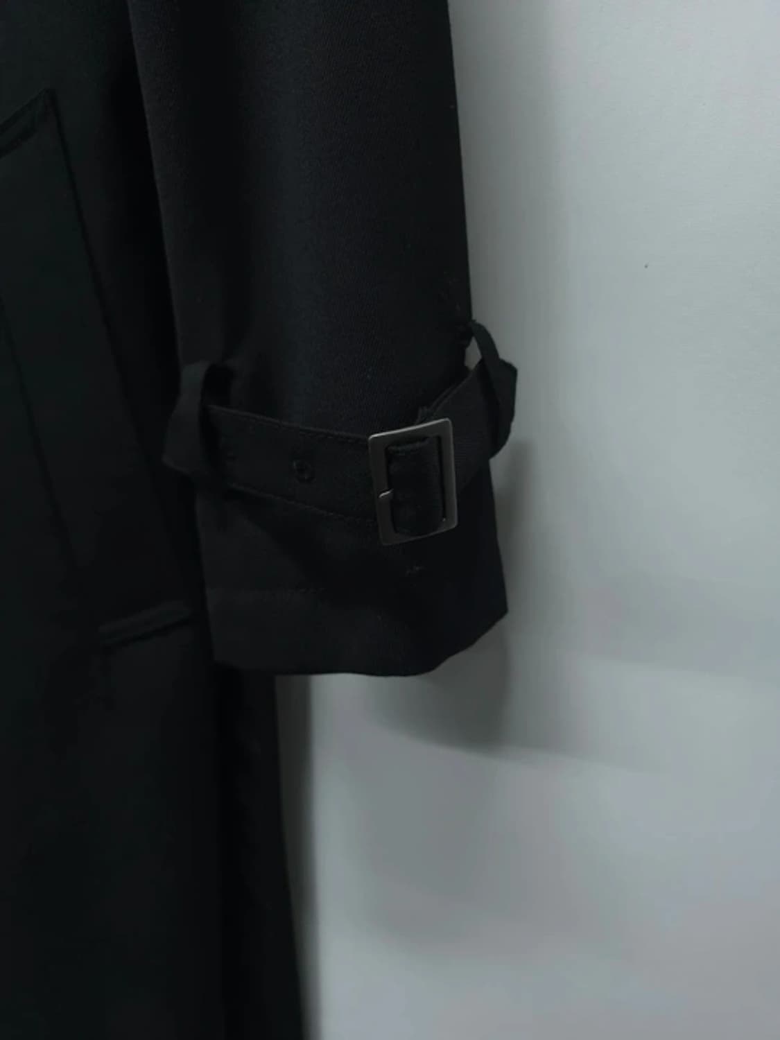 무신사 스탠다드 울 블렌드 더블 트렌치코트 블랙 (L사이즈) 상품이미지8