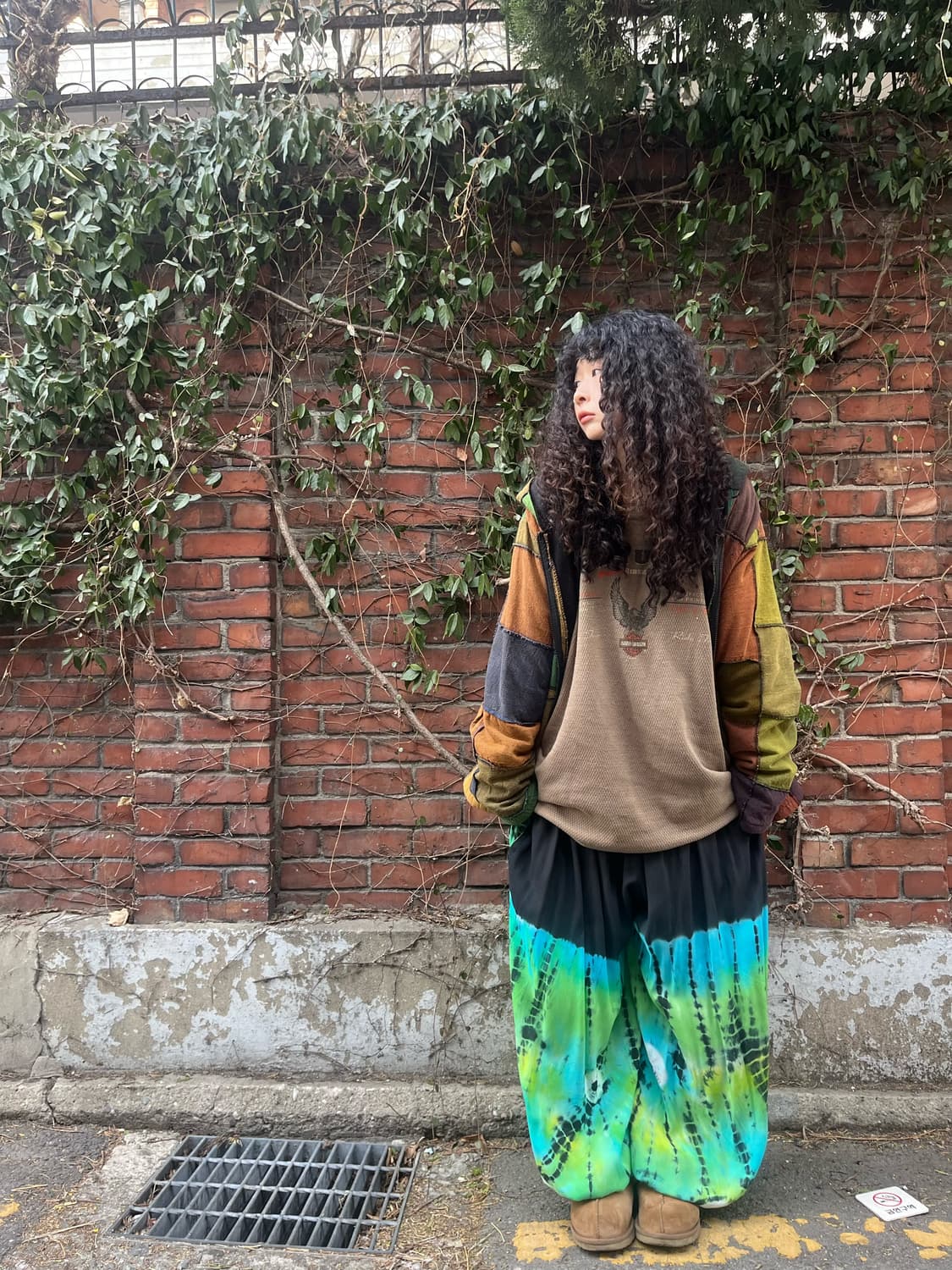 히피 타이다이 패턴 벌룬 팬츠 상품이미지1