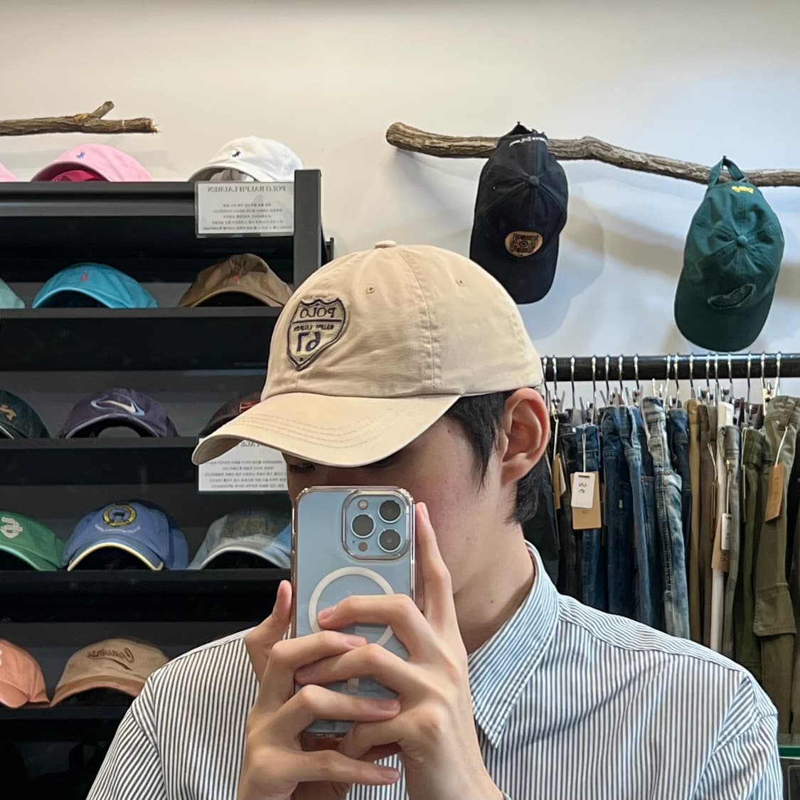 [OS/정품] 폴로 랄프로렌 베이지 남여공용 볼캡모자
 상품이미지1