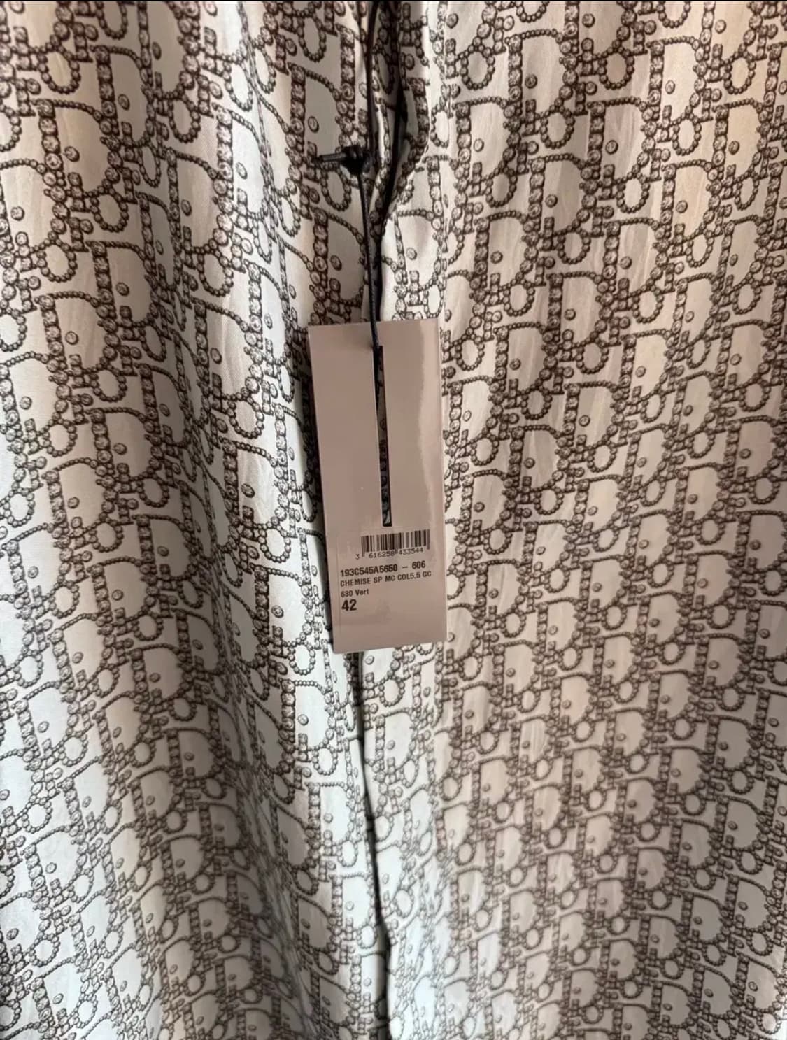 디올 오블리크 실크 반팔셔츠 상품이미지5