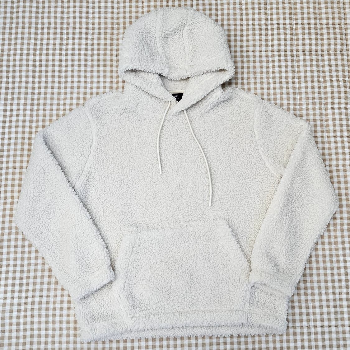 H&M 에이치앤엠 오버핏 플리츠 후드티 남자100 상품이미지1