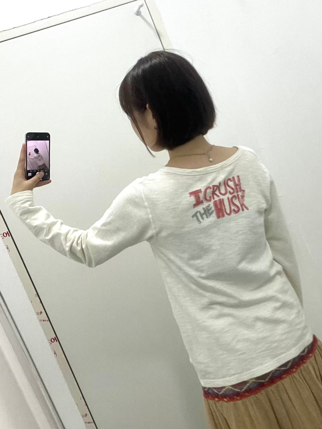 일본 빈티지 모리걸 레터링 프린팅 롱슬리브 상품이미지2