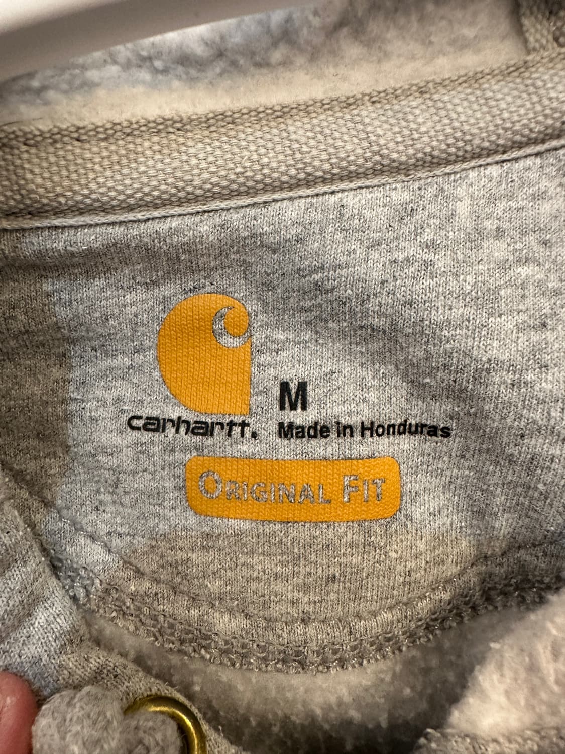 M) 칼하트 오리지널 핏 그레이 기모 후드티 상품이미지3