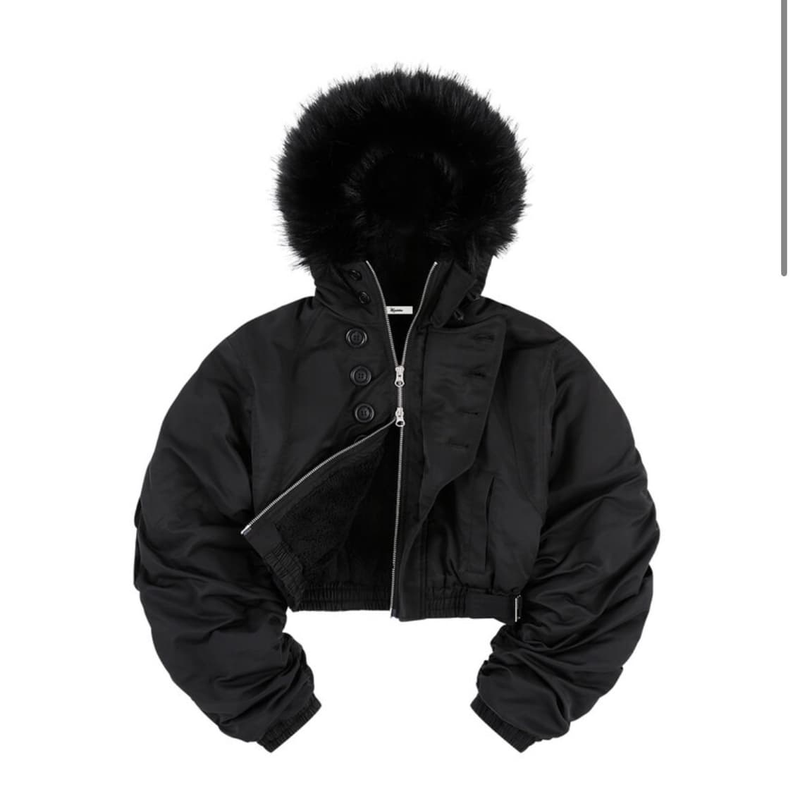 Kashiko 카시코 후드 크롭 봄버 상품이미지2