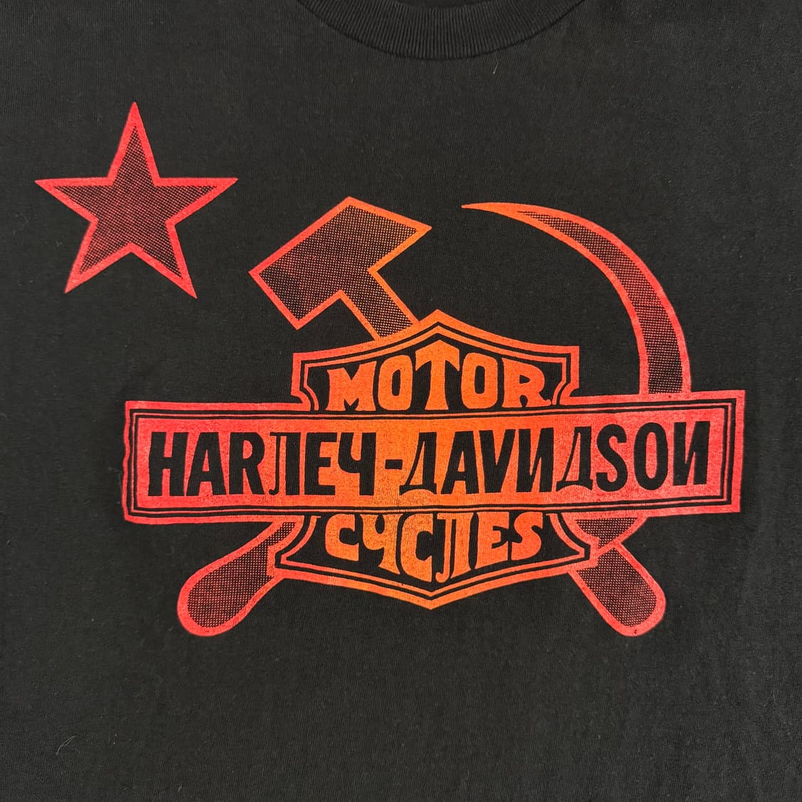 빈티지 Harley Davidson 할리데이비슨 러시아 티셔츠 상품이미지3